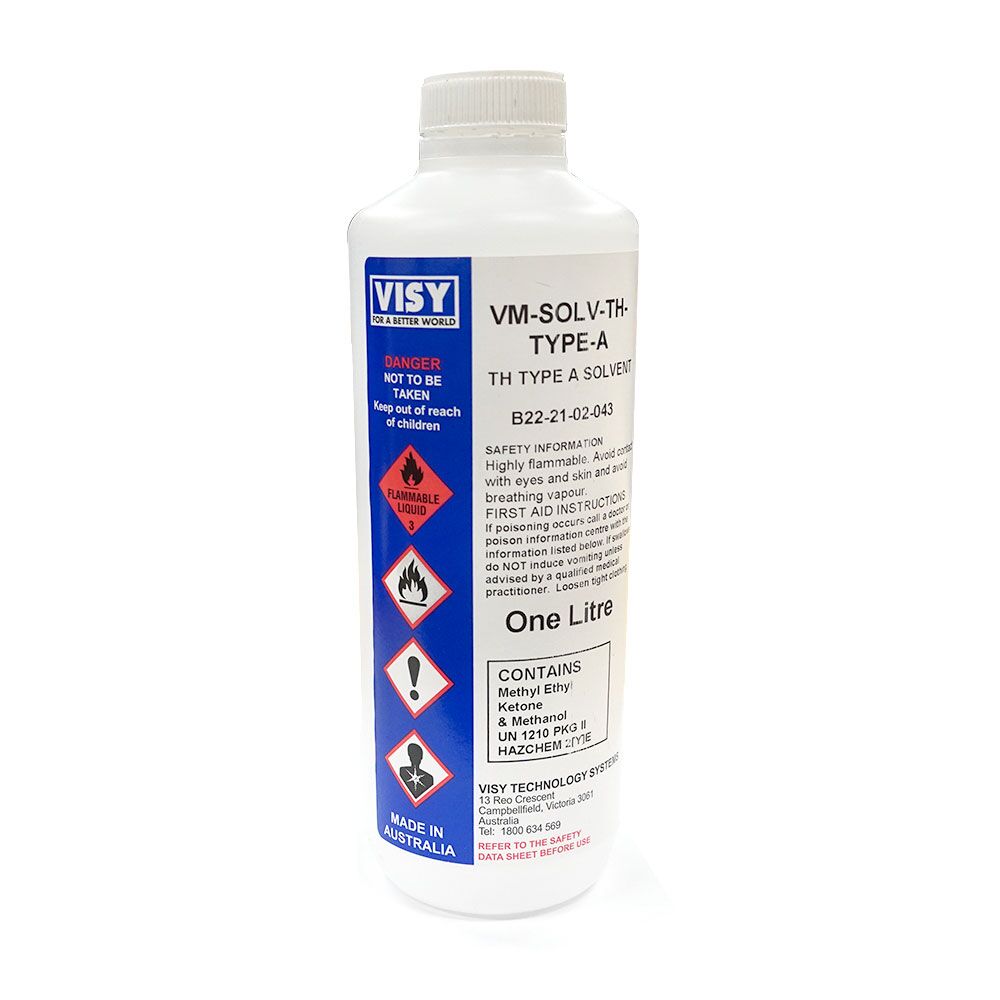 Solvent Type A – For Black Ink Only