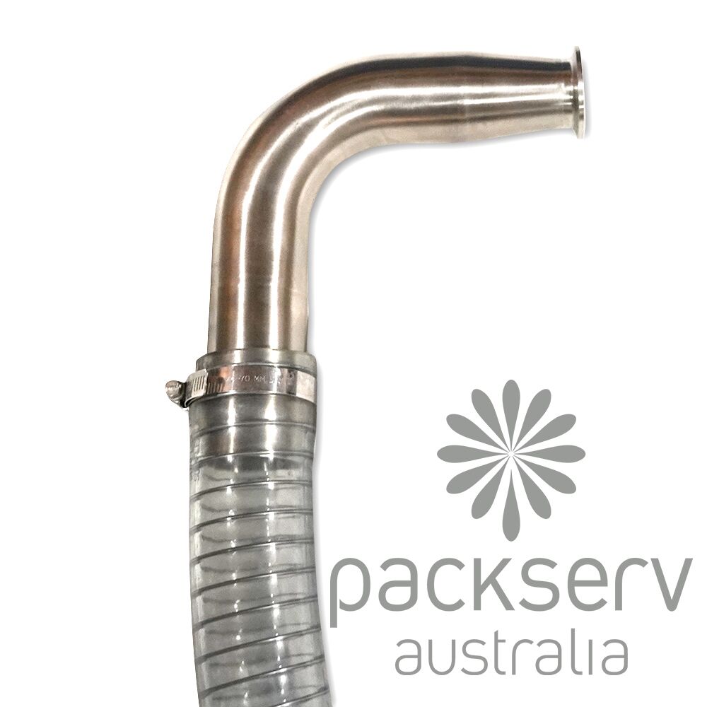 Stainless Steel 316 1-5" Inlet Assembly, including curved inlet, spear, hose and clamps - Image 2