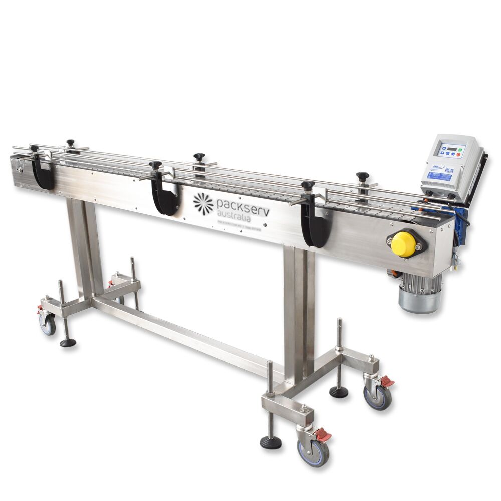 2.4m Stainless Steel Slat Conveyor - Image 2
