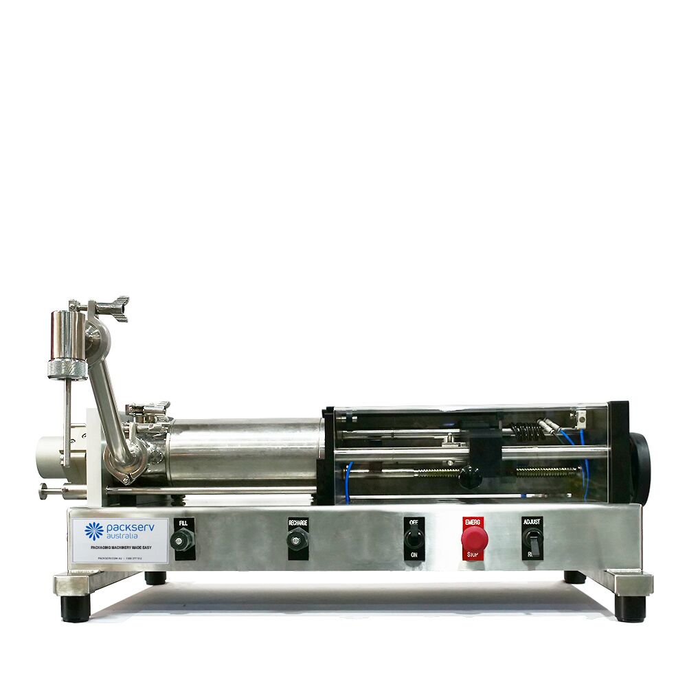 Packserv Manufacturing PFM-3 Single-Head Filler designed for precision and efficiency in liquid filling applications.