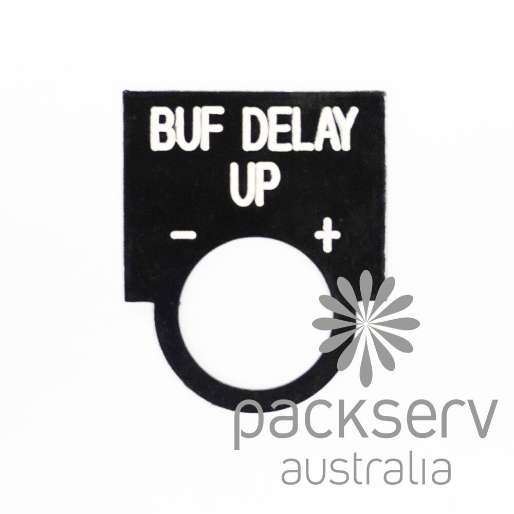 Bottom-Up Fill (BUF) Delay Up Label Plate - Rounded, Steel
